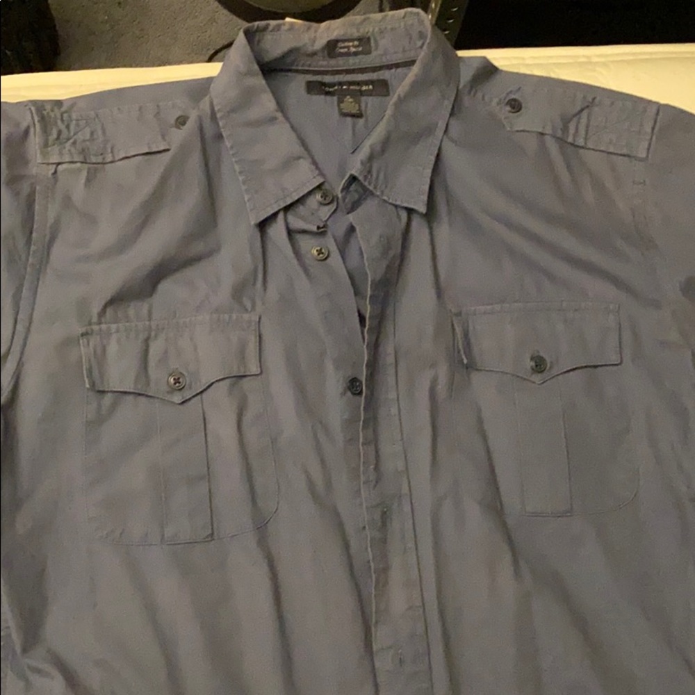 Tommy Hilfiger Blue Colored Button Up Shirt!